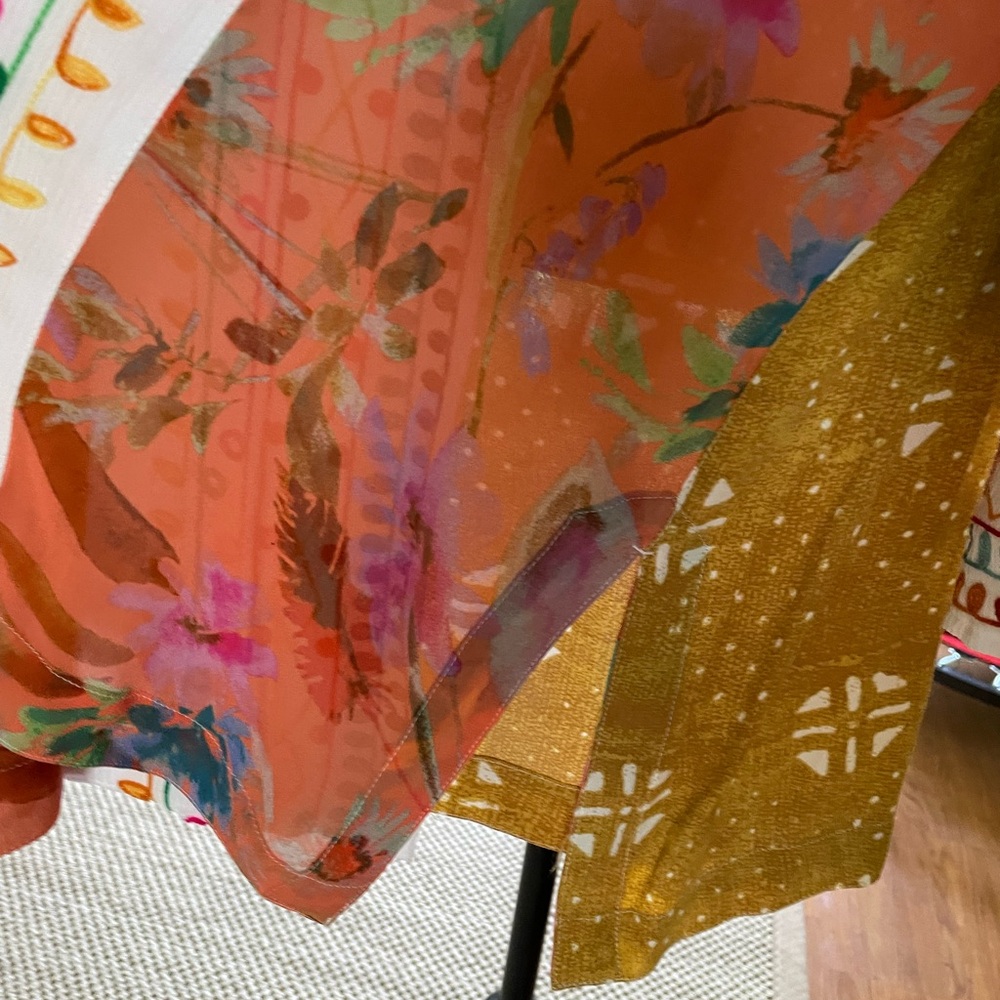 John Mark Colorful Patterned Kimono Cardigan. Boho. size Large. Like new! - Picture 10 of 13